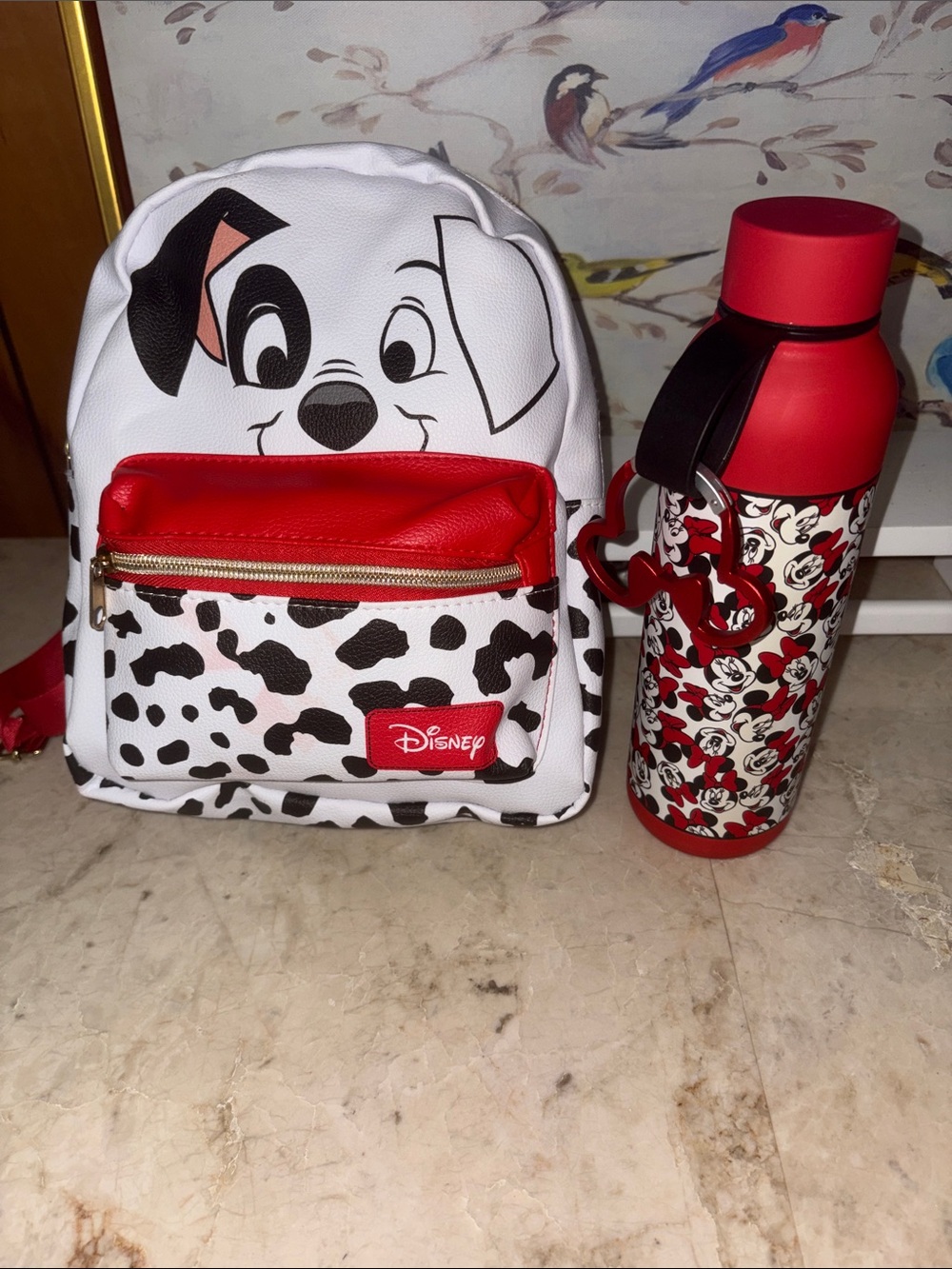 Disney Dalmatian 101 Print Mini Backpack plus Disney thermal cup